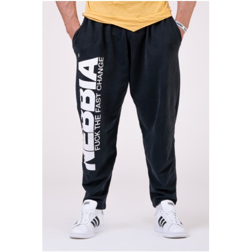 Nebbia Мъжко долнище Beast Mode On iconic sweatpants 186 - Black